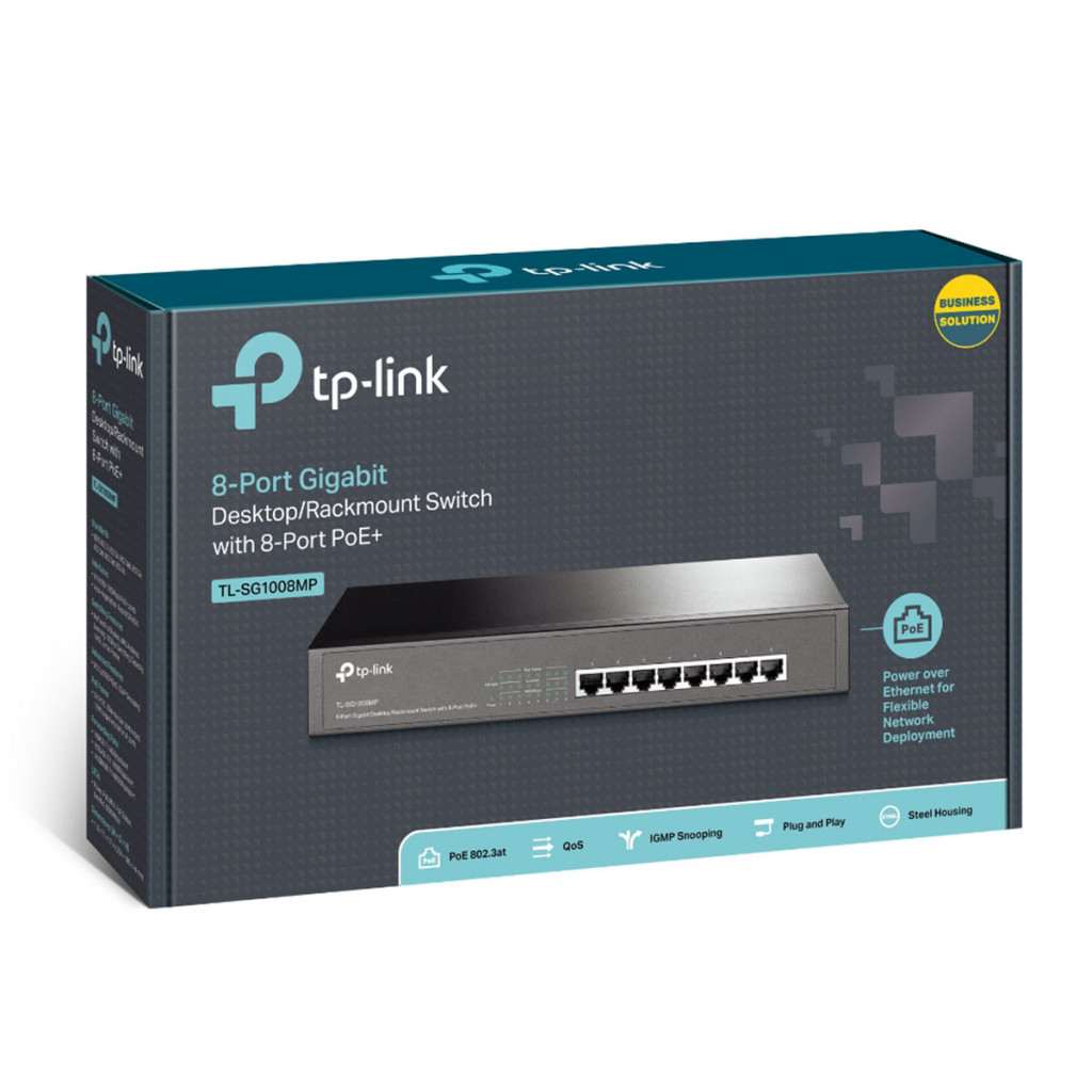 سوئیچ شبکه 8 پورت +PoE تی پی لینک مدل TL-SG1008